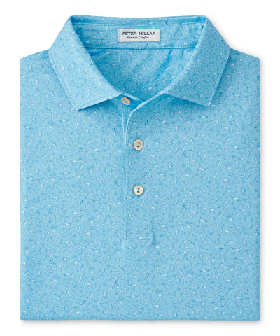 Peter Millar Short Sleeve Chambers Printed Performance Polo, Men's Big & Tall