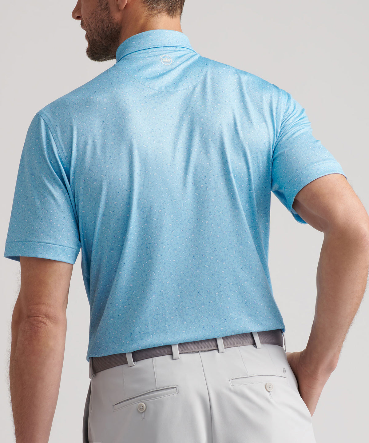 Peter Millar Short Sleeve Chambers Printed Performance Polo, Men's Big & Tall