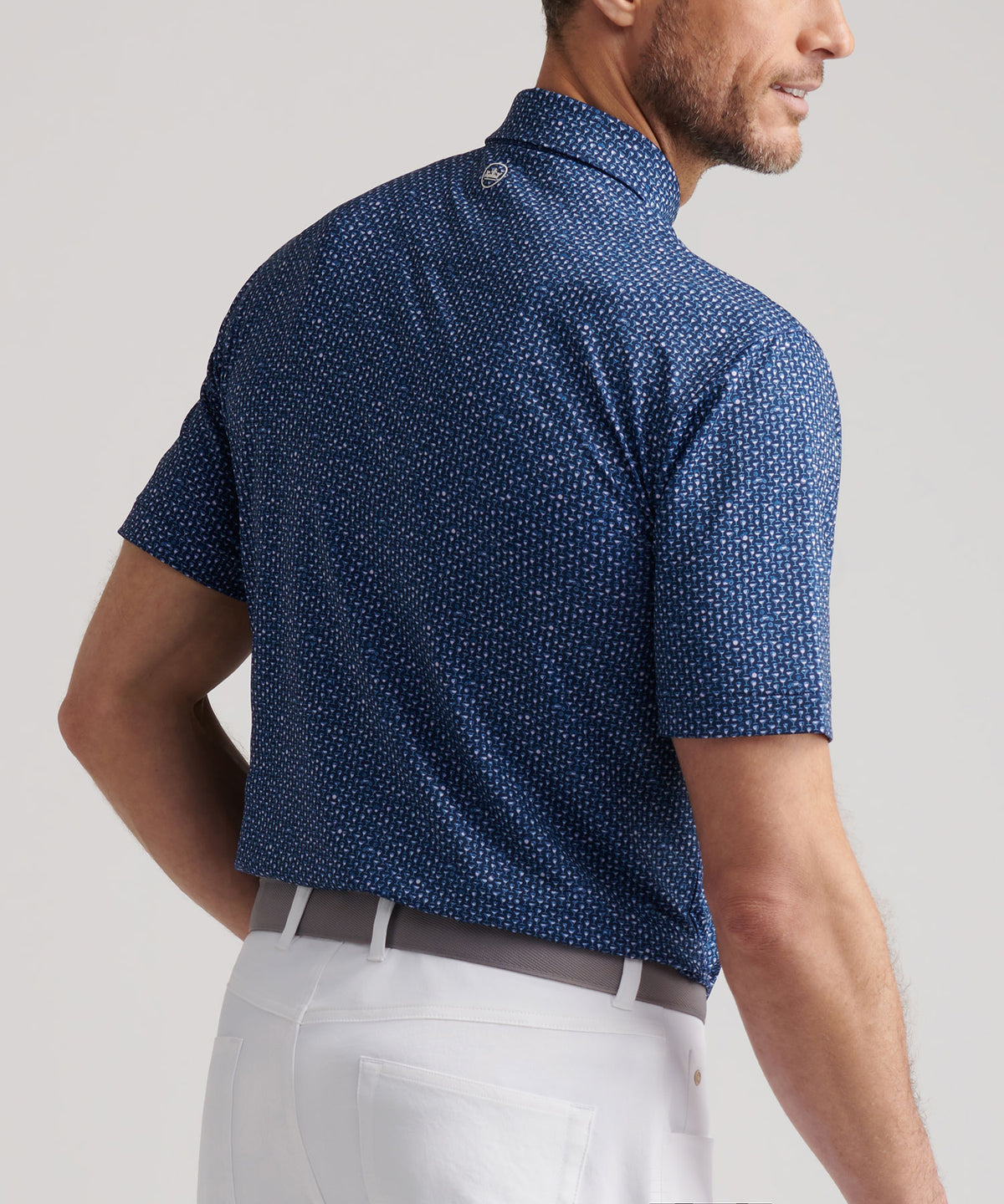Peter Millar Short Sleeve Sidecar Printed Performance Polo, Men's Big & Tall