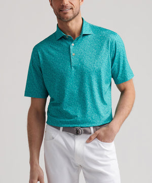 Peter Millar Short Sleeve Day Of The Dead Printed Performance Polo