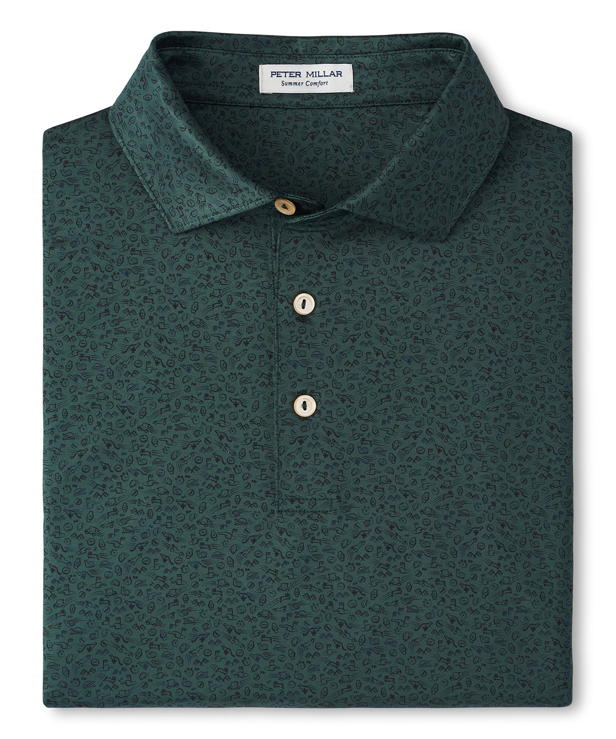 Peter Millar Short Sleeve No Slow Play Printed Performance Polo, Men's Big & Tall