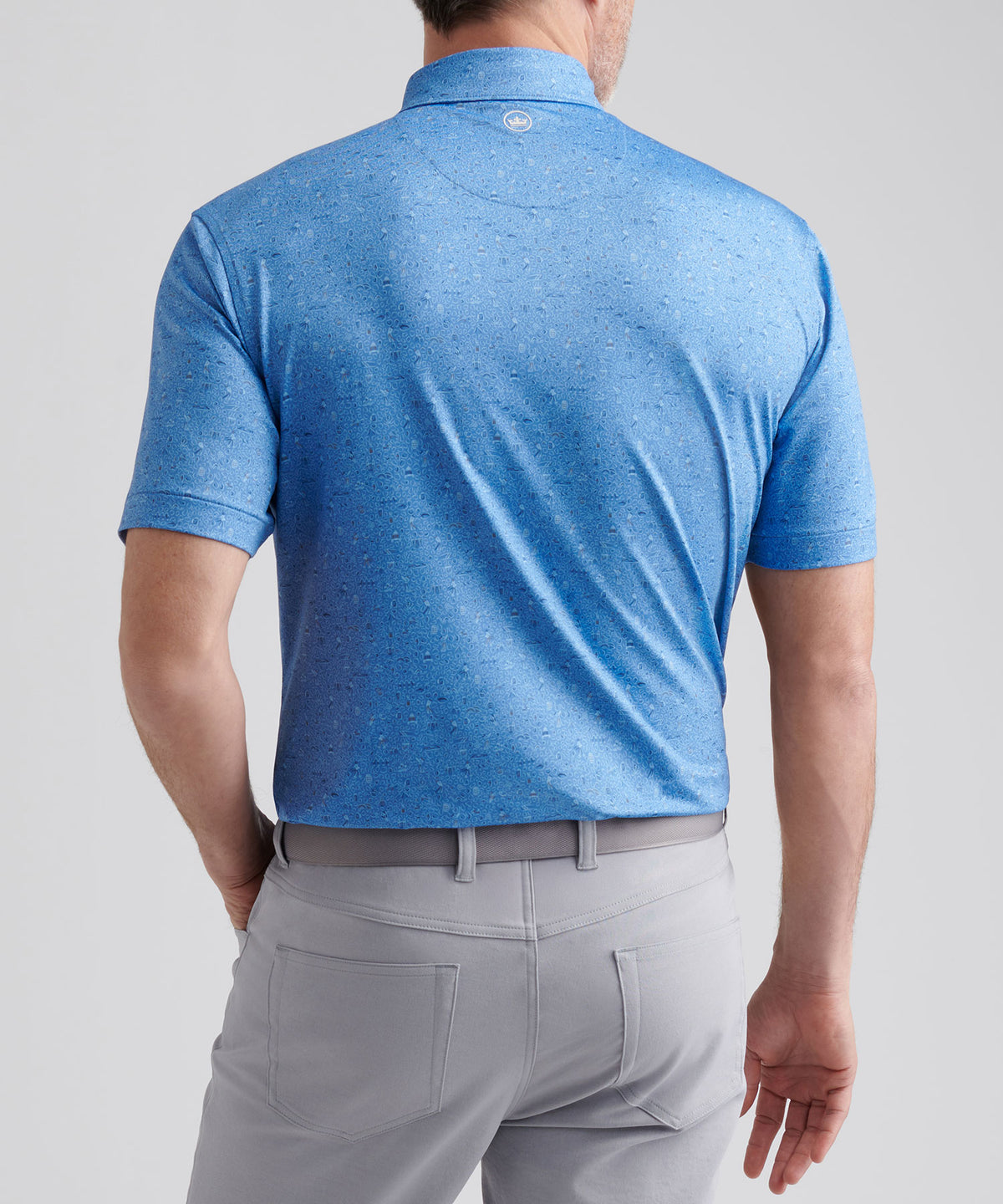 Peter Millar Short Sleeve Scotland Links Printed Performance Polo, Men's Big & Tall