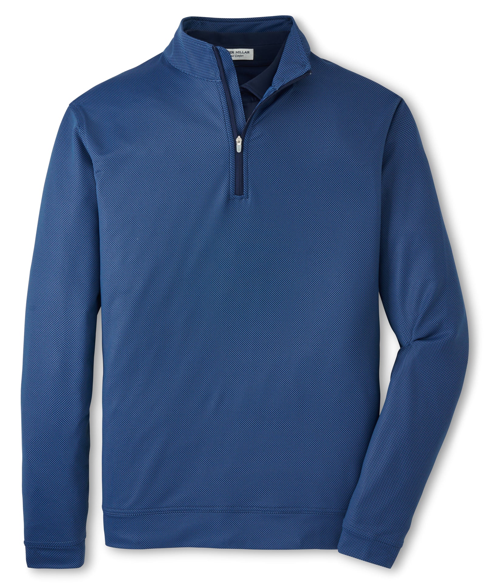 Peter Millar Long Sleeve Birdseye Perth Quarter Zip Pullover, Men's Big & Tall
