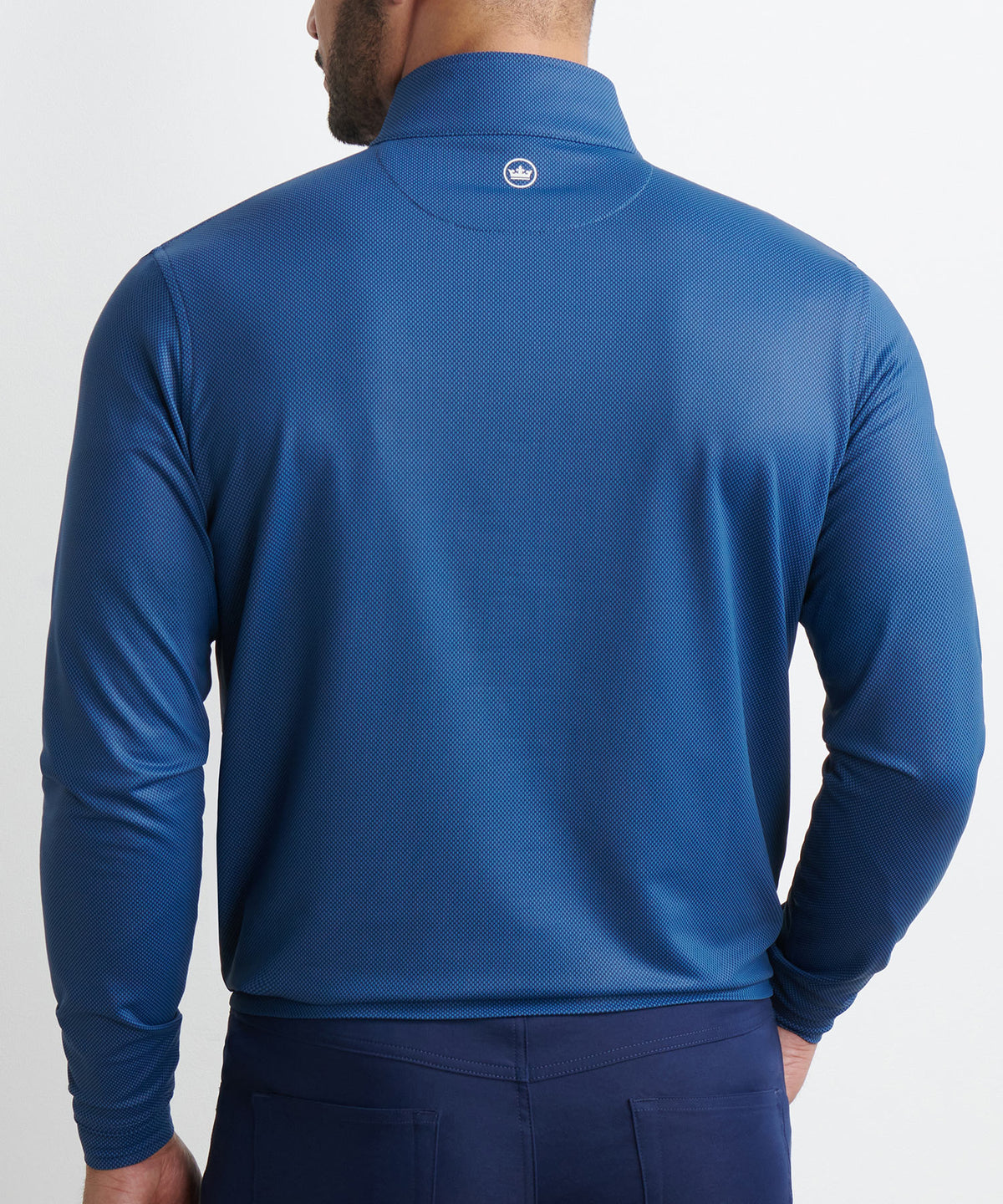 Peter Millar Long Sleeve Birdseye Perth Quarter Zip Pullover, Men's Big & Tall