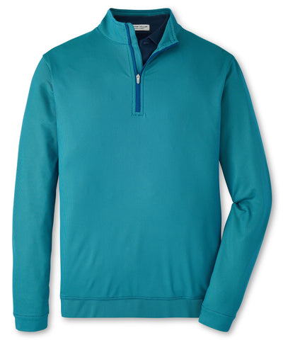 Peter Millar Long Sleeve Birdseye Perth Quarter Zip Pullover, Men's Big & Tall