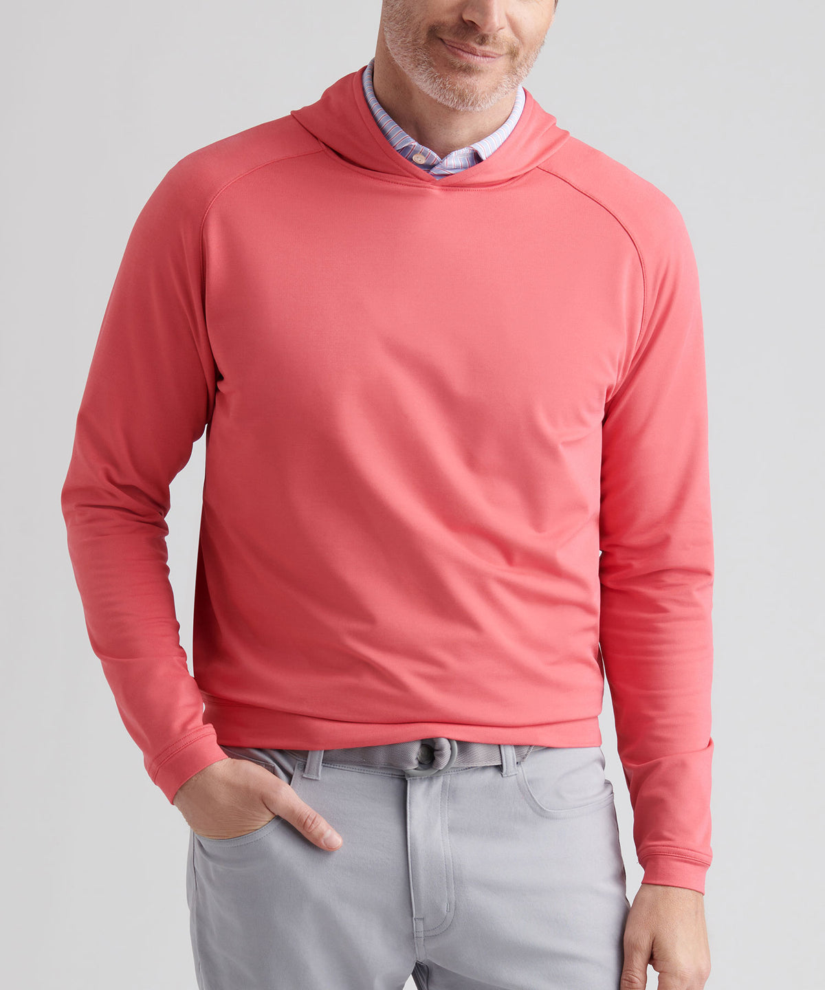 Peter Millar Long Sleeve Pine Performance Hoodie Pullover, Men's Big & Tall