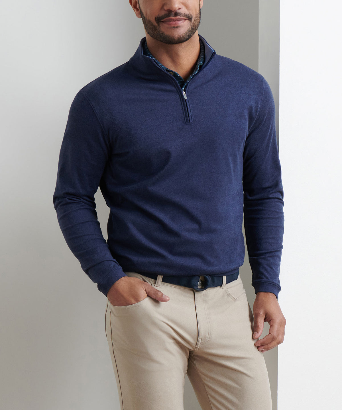 Peter Millar Long Sleeve Ardentair Performance Quarter Zip Pullover, Men's Big & Tall