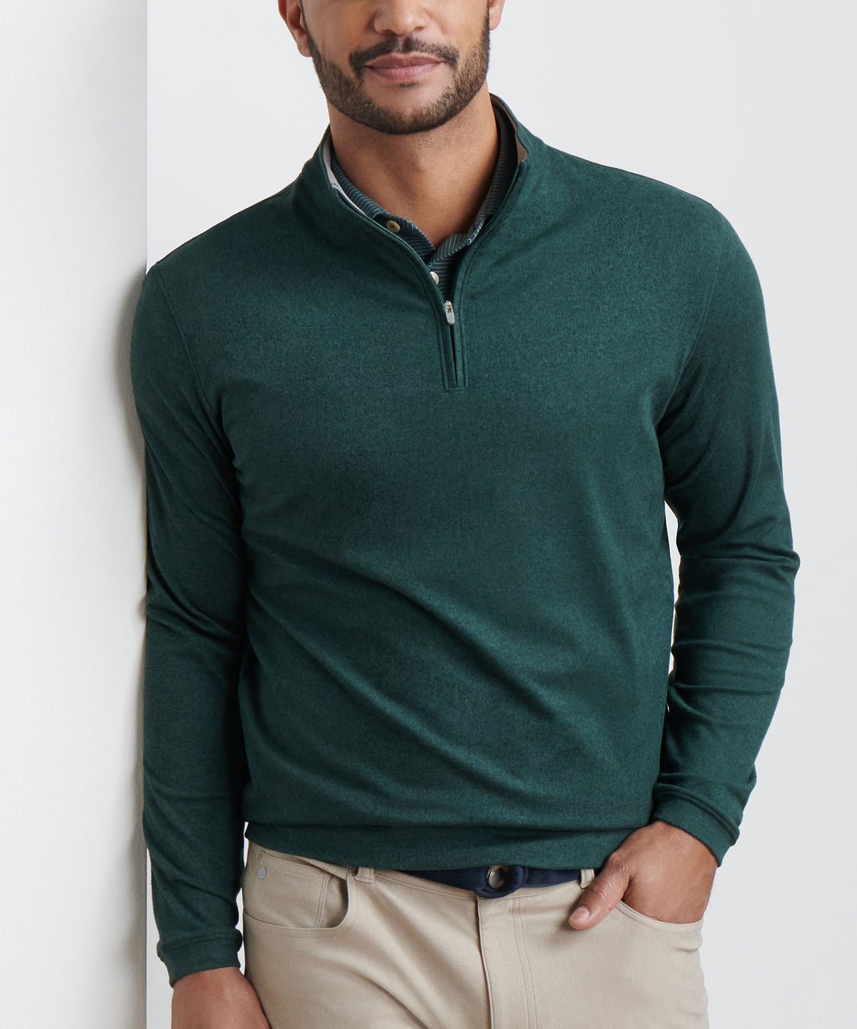 Peter Millar Long Sleeve Ardentair Performance Quarter Zip Pullover, Men's Big & Tall
