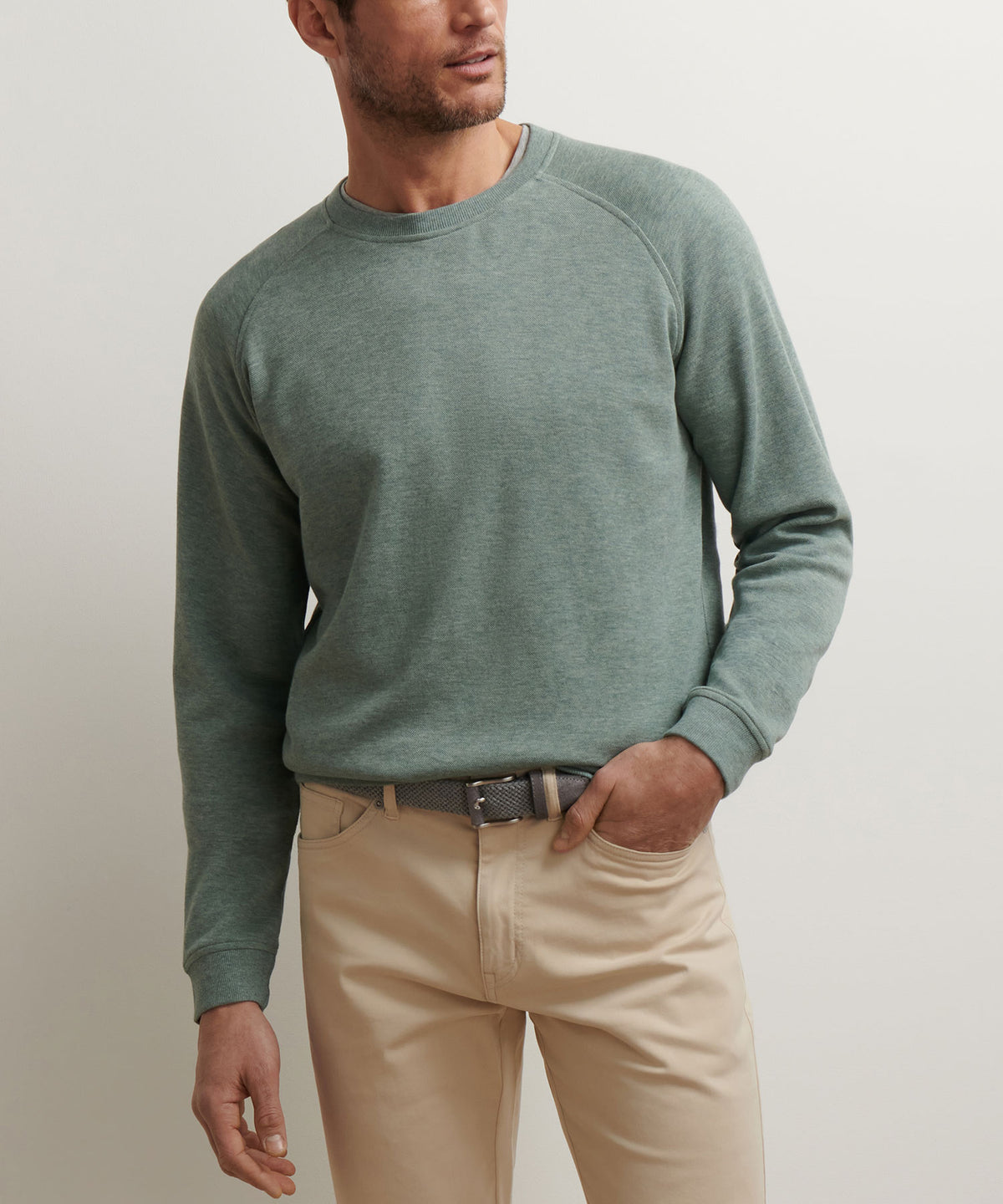 Peter Millar Long Sleeve Crown Comfort Crew Pullover, Men's Big & Tall