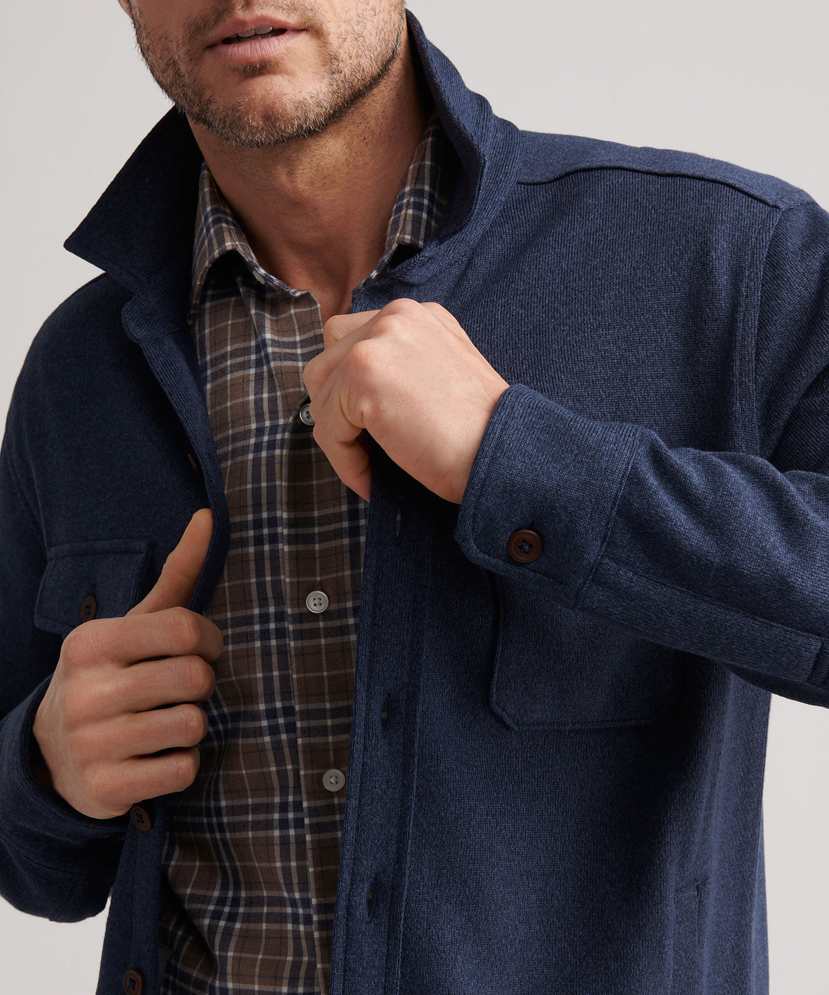 Peter Millar Sweater Fleece Shirt Jacket, Men's Big & Tall