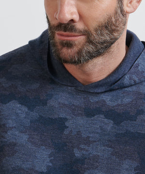 Peter Millar Long Sleeve Reversible Camo Popover Hoodie Pullover