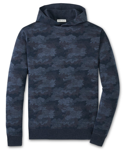 Peter Millar Long Sleeve Reversible Camo Popover Hoodie Pullover, Men's Big & Tall