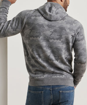 Peter Millar Long Sleeve Reversible Camo Popover Hoodie Pullover