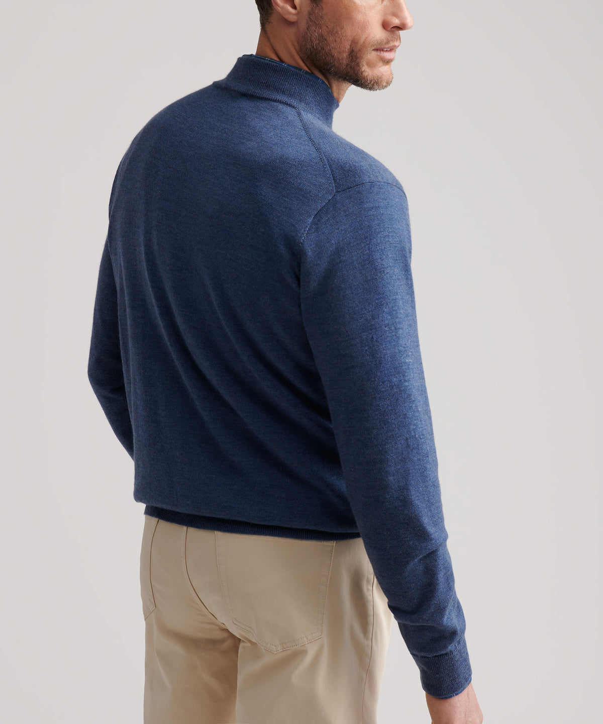 Peter Millar Long Sleeve Autumn Crest Suede Trim Quarter Zip Pullover, Men's Big & Tall