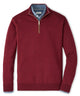 Peter Millar Long Sleeve Autumn Crest Suede Trim Quarter Zip Pullover