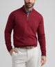 Peter Millar Long Sleeve Autumn Crest Suede Trim Quarter Zip Pullover