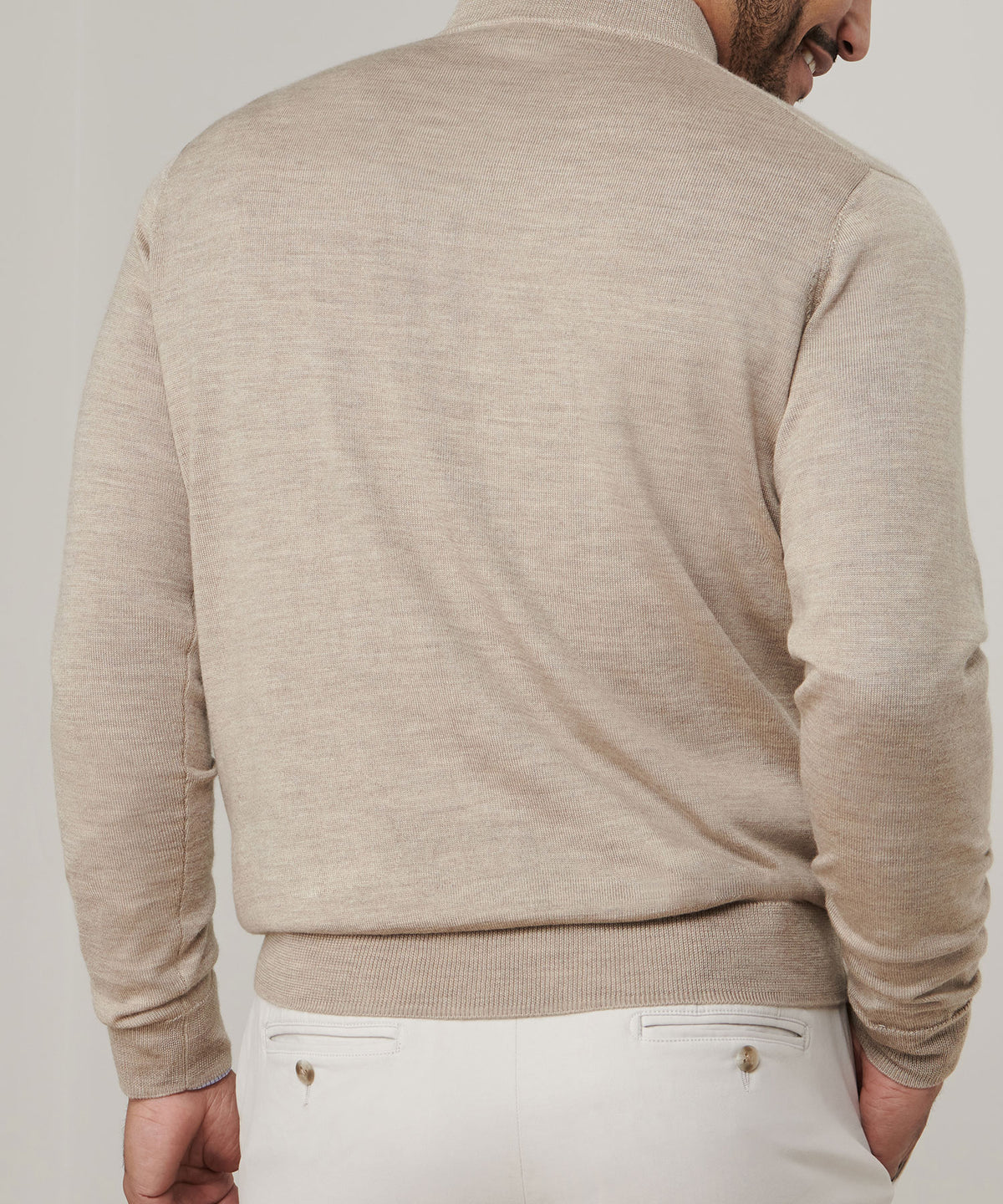 Peter Millar Long Sleeve Autumn Crest Suede Trim Quarter Zip Pullover, Men's Big & Tall