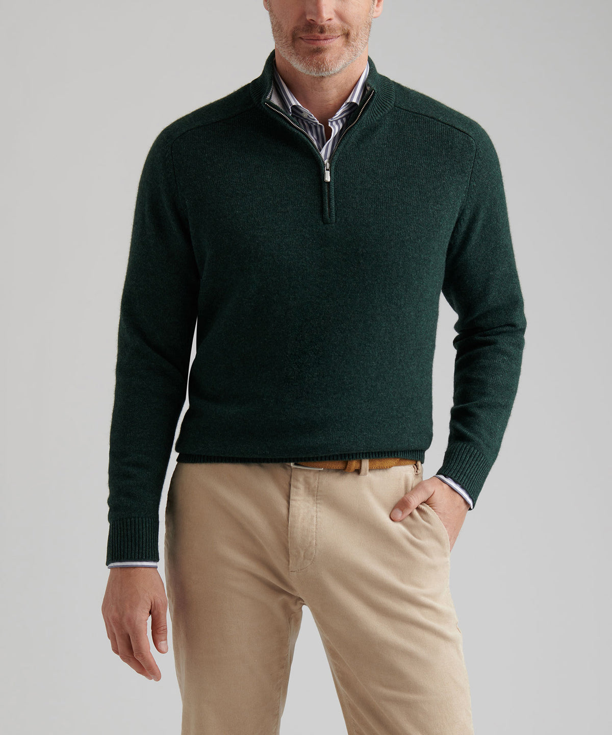 Peter Millar Long Sleeve Crescent Quarter Zip Sweater, Men's Big & Tall