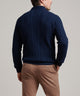 Peter Millar Long Sleeve Crescent Ridge Cable Quarter Zip Sweater