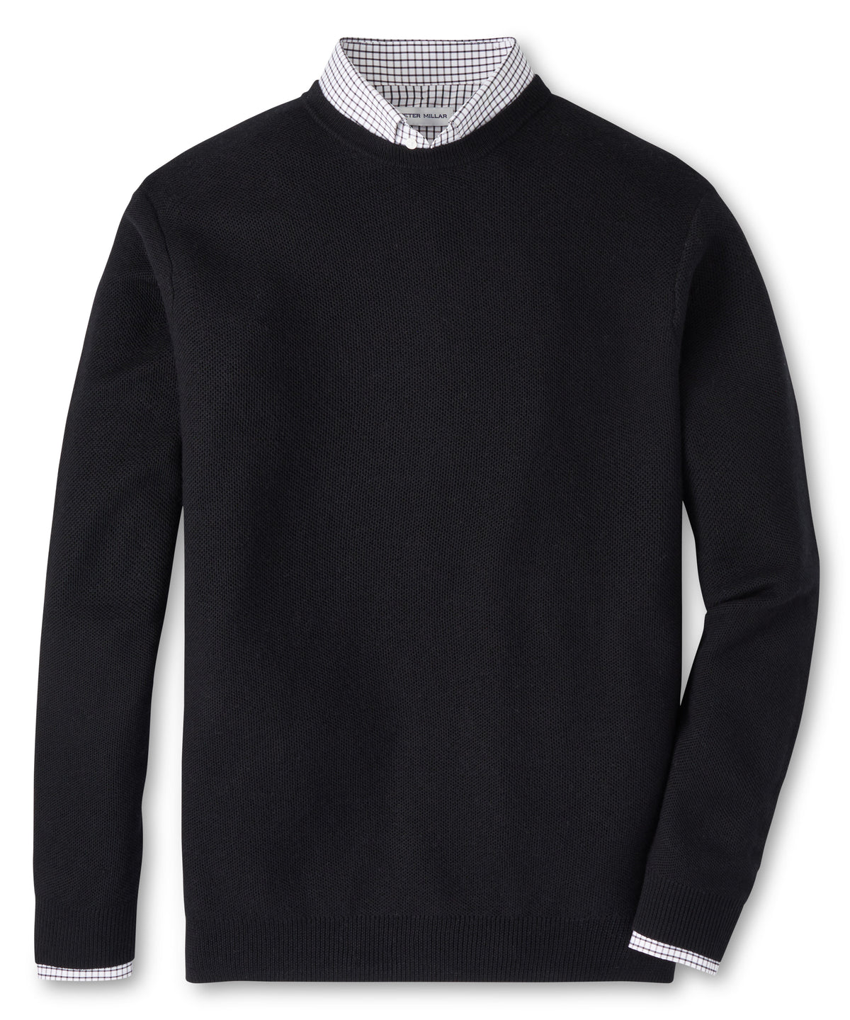 Peter Millar Long Sleeve Autumn Crest Honeycomb Crew Neck Pullover, Men's Big & Tall