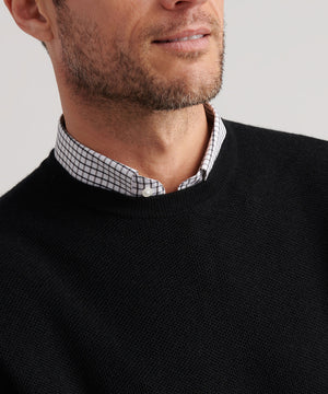 Peter Millar Long Sleeve Autumn Crest Honeycomb Crew Neck Pullover