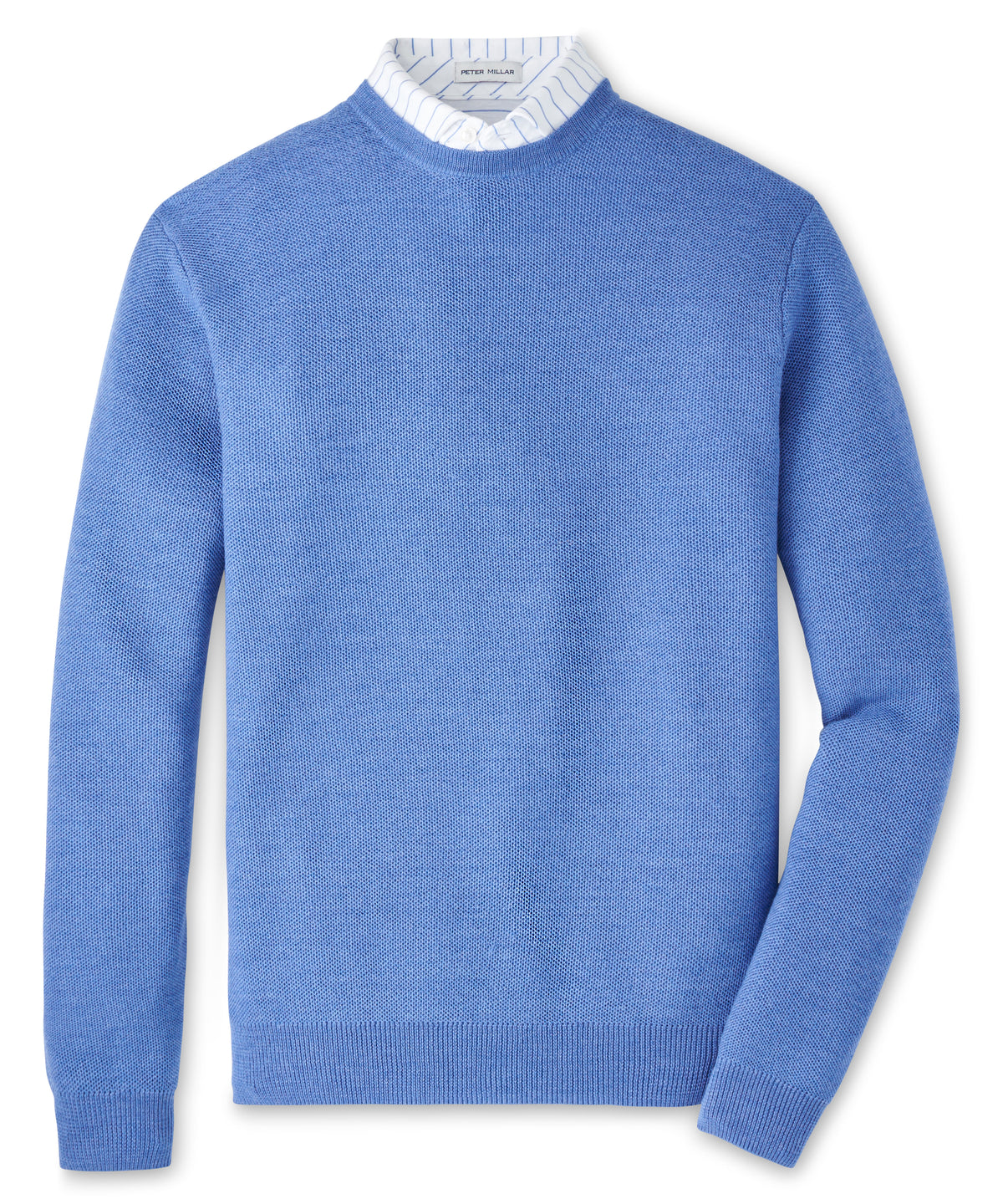 Peter Millar Long Sleeve Autumn Crest Honeycomb Crew Neck Pullover, Men's Big & Tall