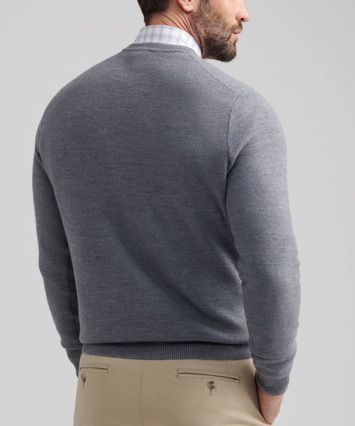 Peter Millar Long Sleeve Autumn Crest Honeycomb Crew Neck Pullover, Men's Big & Tall