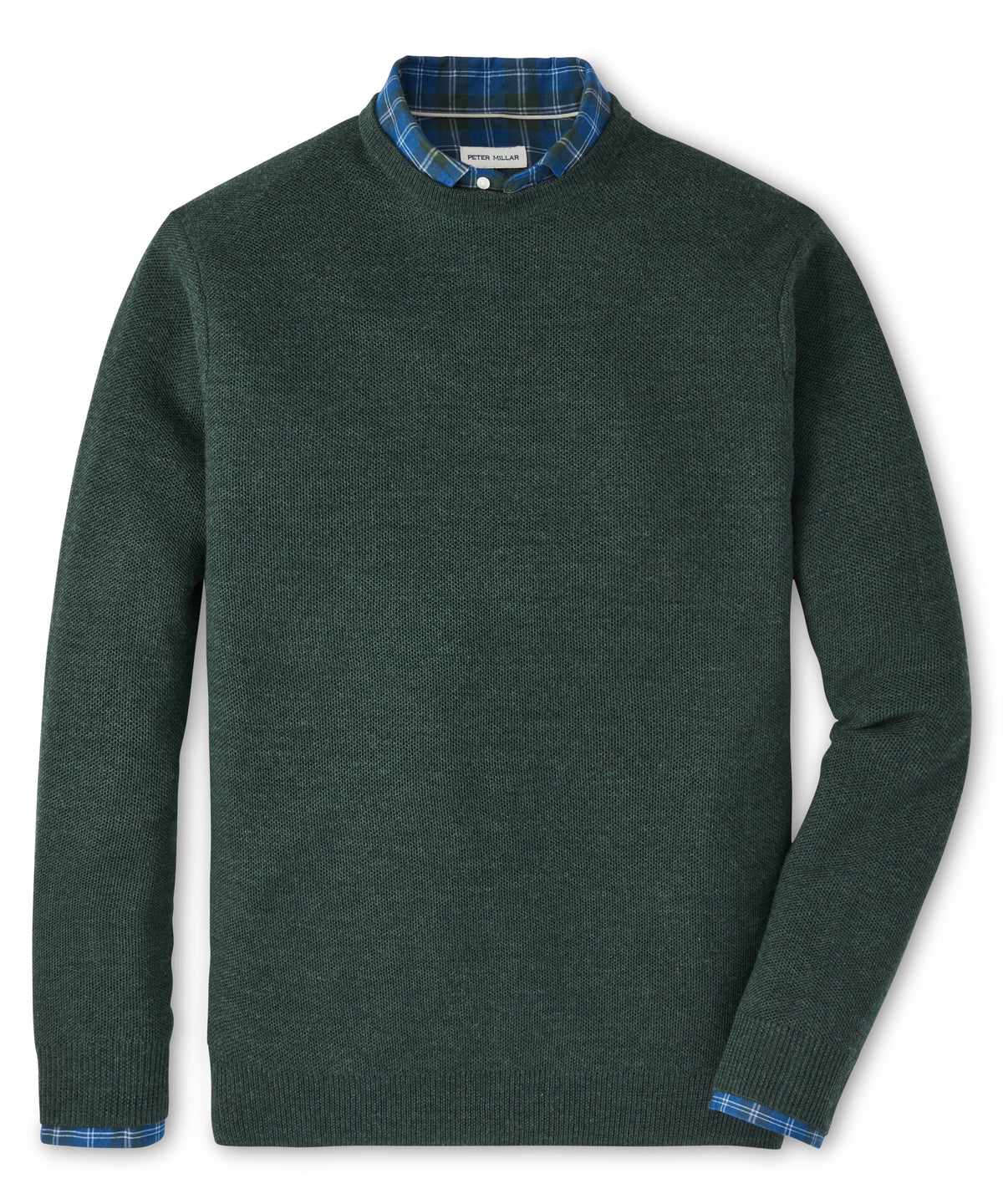 Peter Millar Long Sleeve Autumn Crest Honeycomb Crew Neck Pullover, Men's Big & Tall