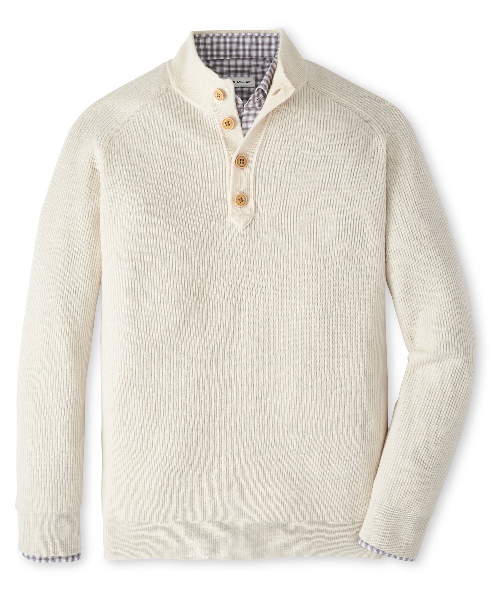 Peter Millar Long Sleeve Brant Button Mock Sweater, Men's Big & Tall