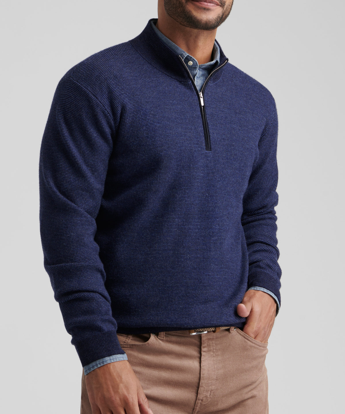 Peter Millar West Quarter Zip Sweater, Men's Big & Tall