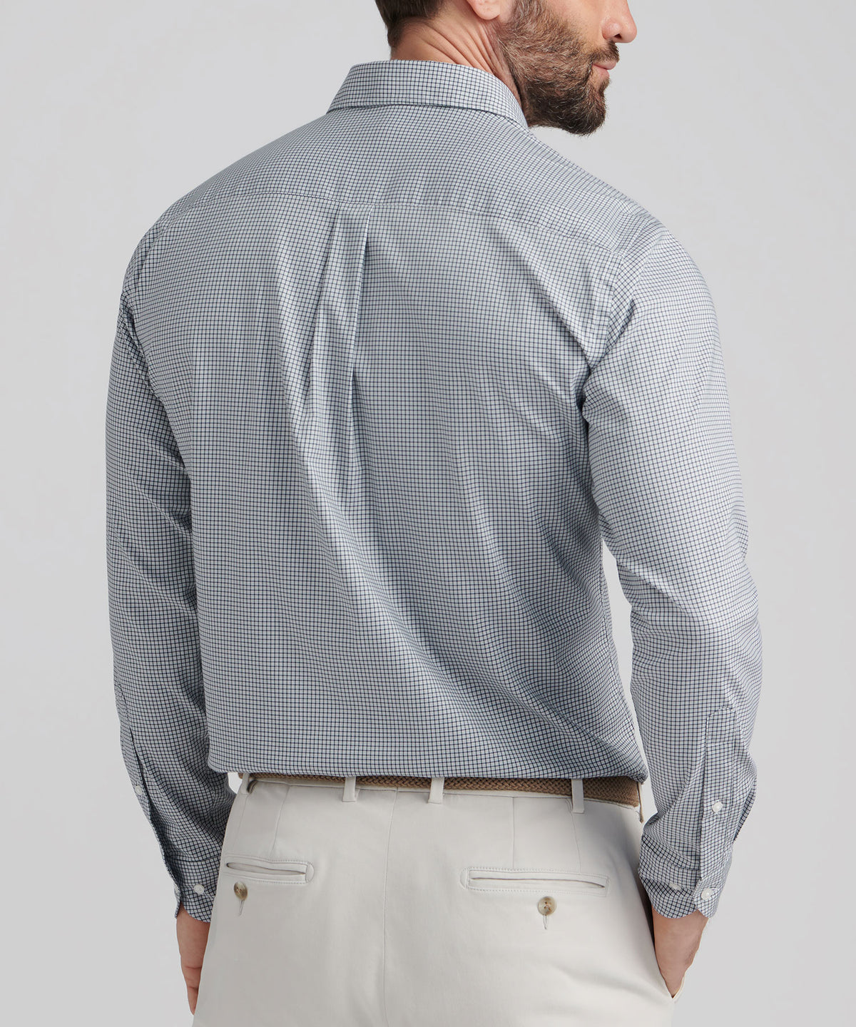 Peter Millar Long Sleeve Spread Collar Cotton Stretch Jackson Sport Shirt, Men's Big & Tall