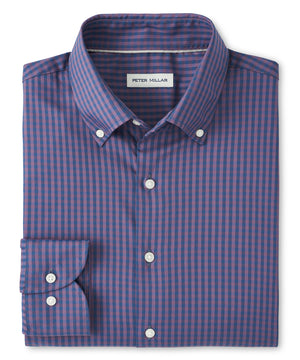 Peter Millar Long Sleeve Button Down Collar Cotton Stretch Conway Sport Shirt