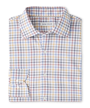 Peter Millar Long Sleeve Spread Collar Cotton Stretch North Coast Sport Shirt