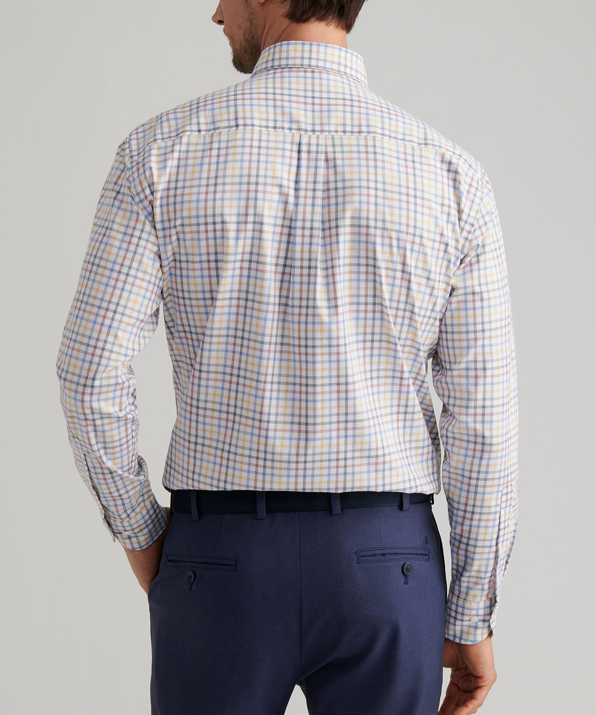 Peter Millar Long Sleeve Spread Collar Cotton Stretch North Coast Sport Shirt, Men's Big & Tall