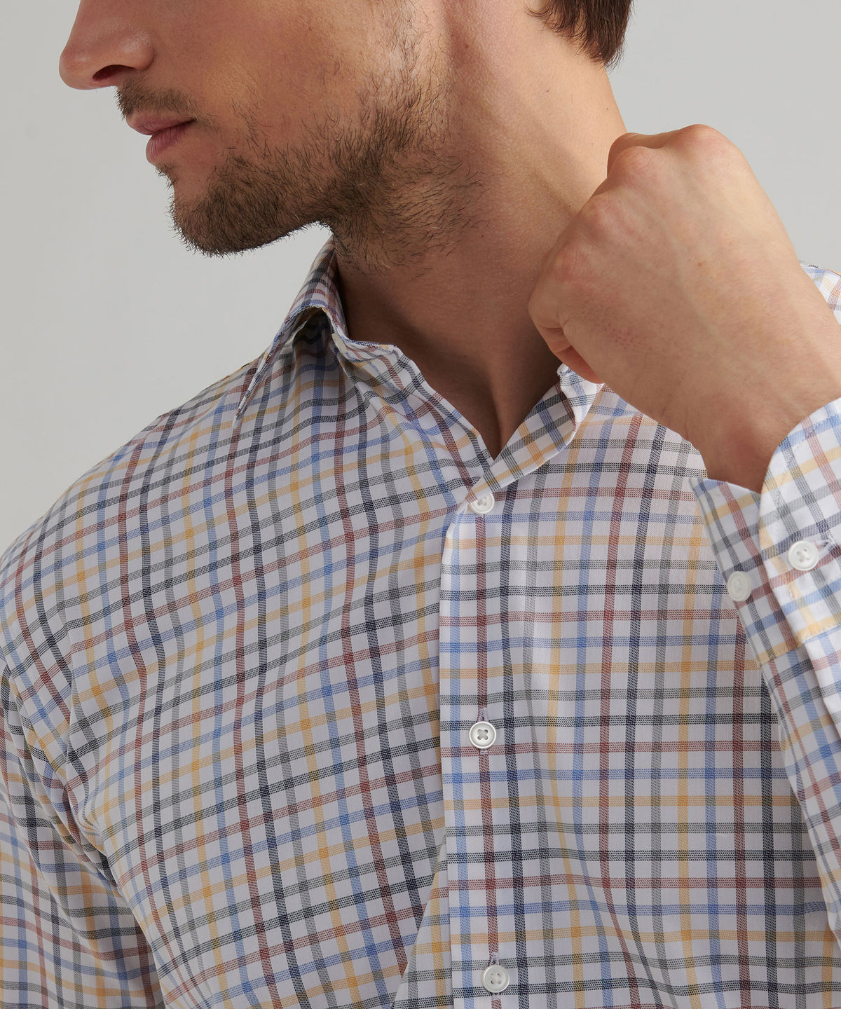 Peter Millar Long Sleeve Spread Collar Cotton Stretch North Coast Sport Shirt, Men's Big & Tall
