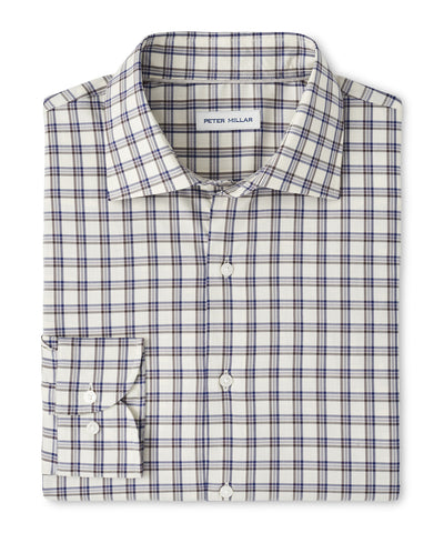 Peter Millar Long Sleeve Spread Collar Cotton Stretch Lenox Sport Shirt, Men's Big & Tall