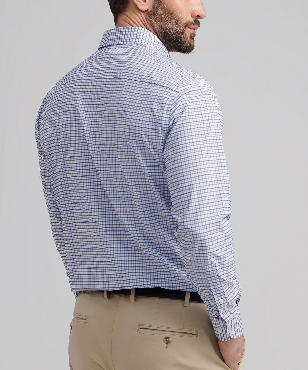 Peter Millar Long Sleeve Button Down Collar Performance Stretch Leavenworth Sport Shirt, Men's Big & Tall