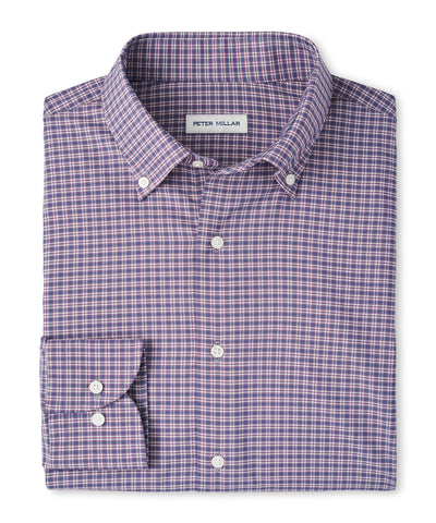 Peter Millar Long Sleeve Button Down Collar Performance Stretch Petaluma Sport Shirt, Men's Big & Tall