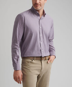 Peter Millar Long Sleeve Button Down Collar Performance Stretch Petamula Sport Shirt