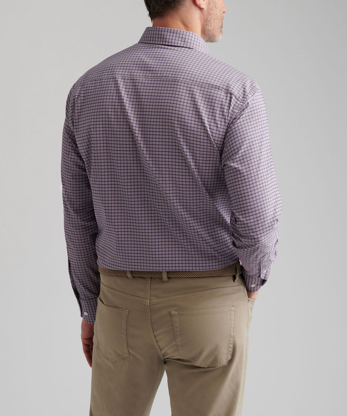 Peter Millar Long Sleeve Button Down Collar Performance Stretch Petamula Sport Shirt, Men's Big & Tall