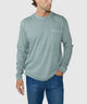 Westport Lifestyle Long Sleeve Ocean Washed Crew Neck Pocket T-Shirt