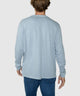 Westport Lifestyle Long Sleeve Ocean Washed Crew Neck Pocket T-Shirt - Granite