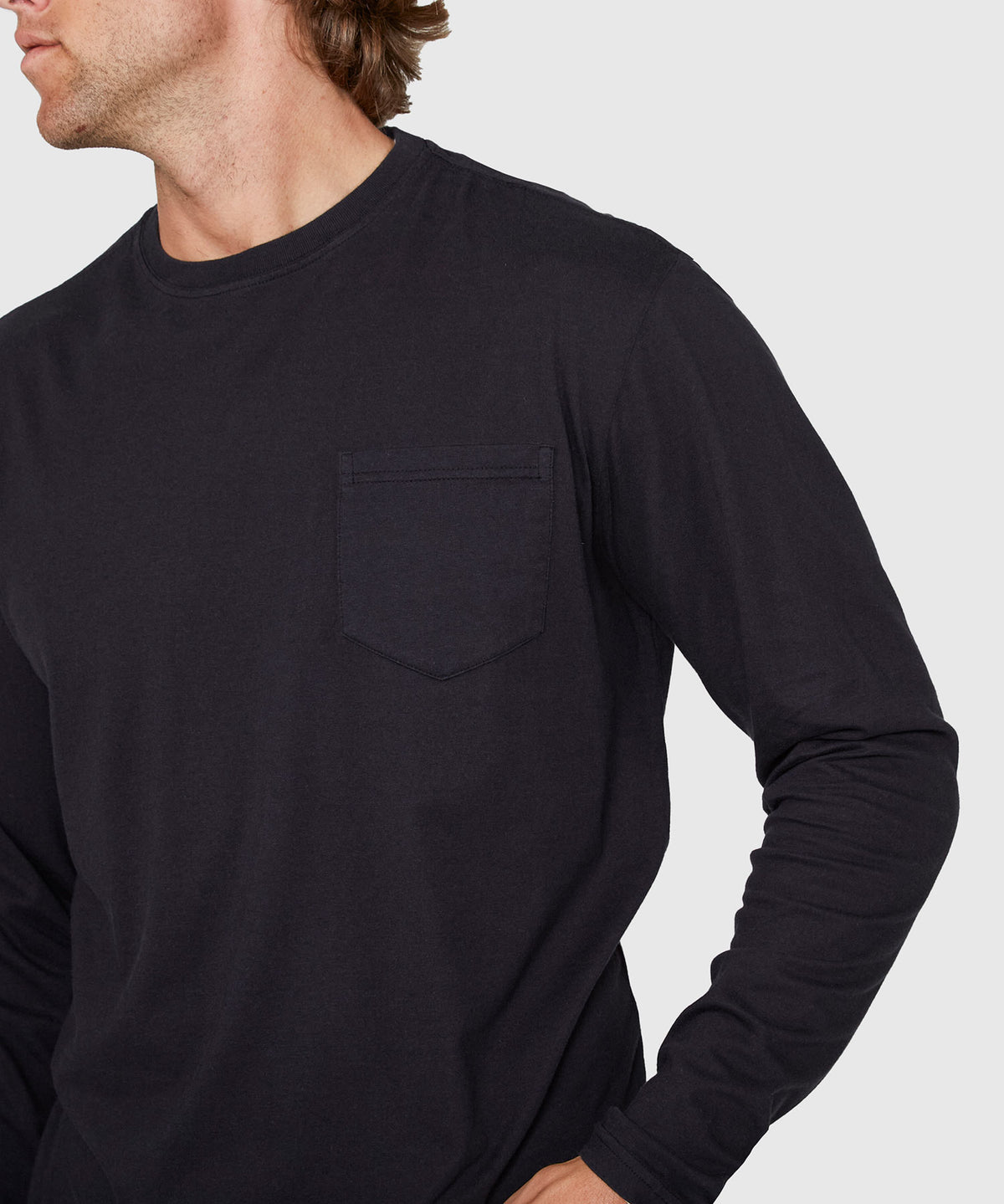 Westport Lifestyle Long Sleeve Ocean Washed Crew Neck T-Shirt, Men's Big & Tall