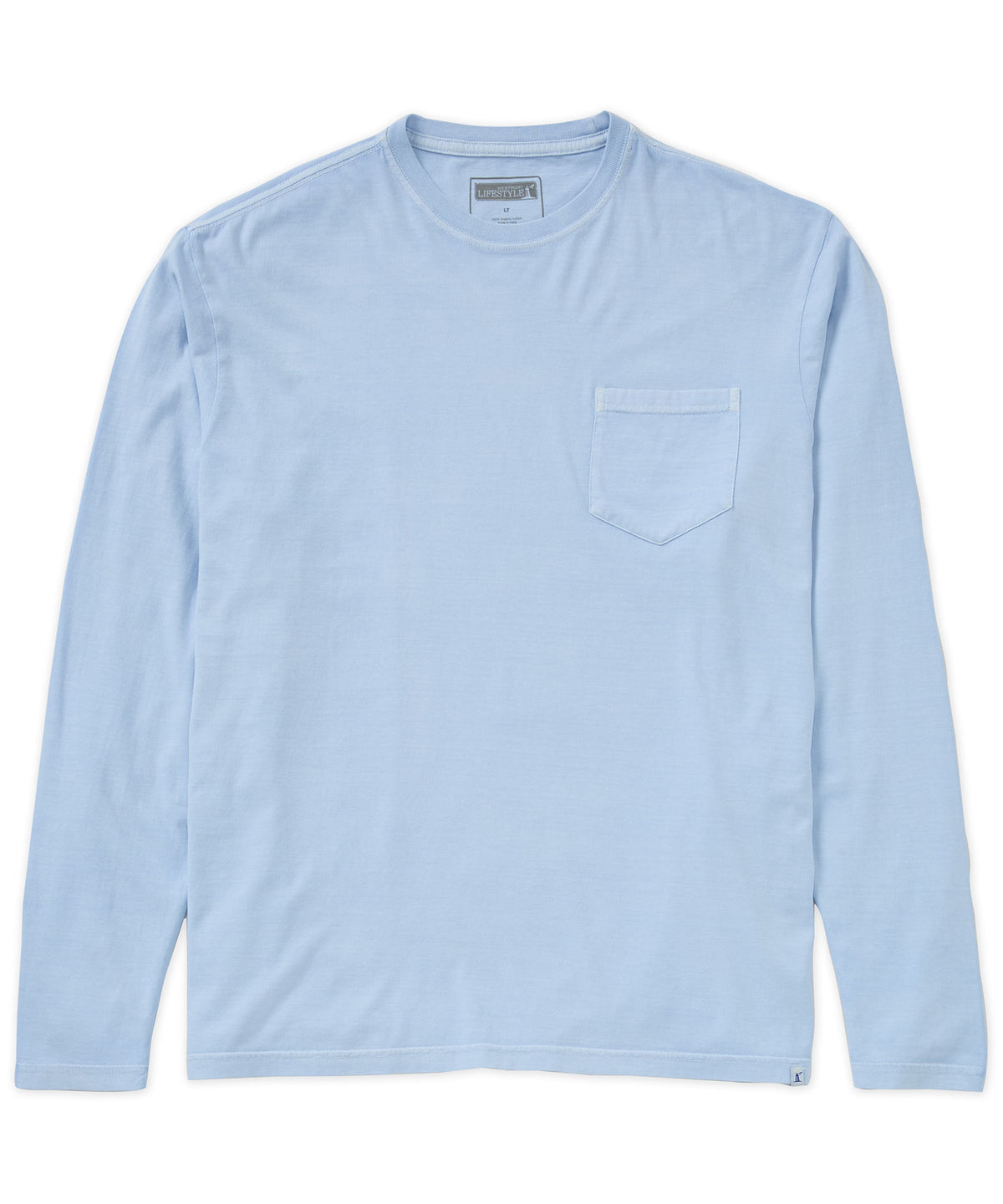Westport Lifestyle Long Sleeve Ocean Washed Crew Neck T-Shirt, Men's Big & Tall