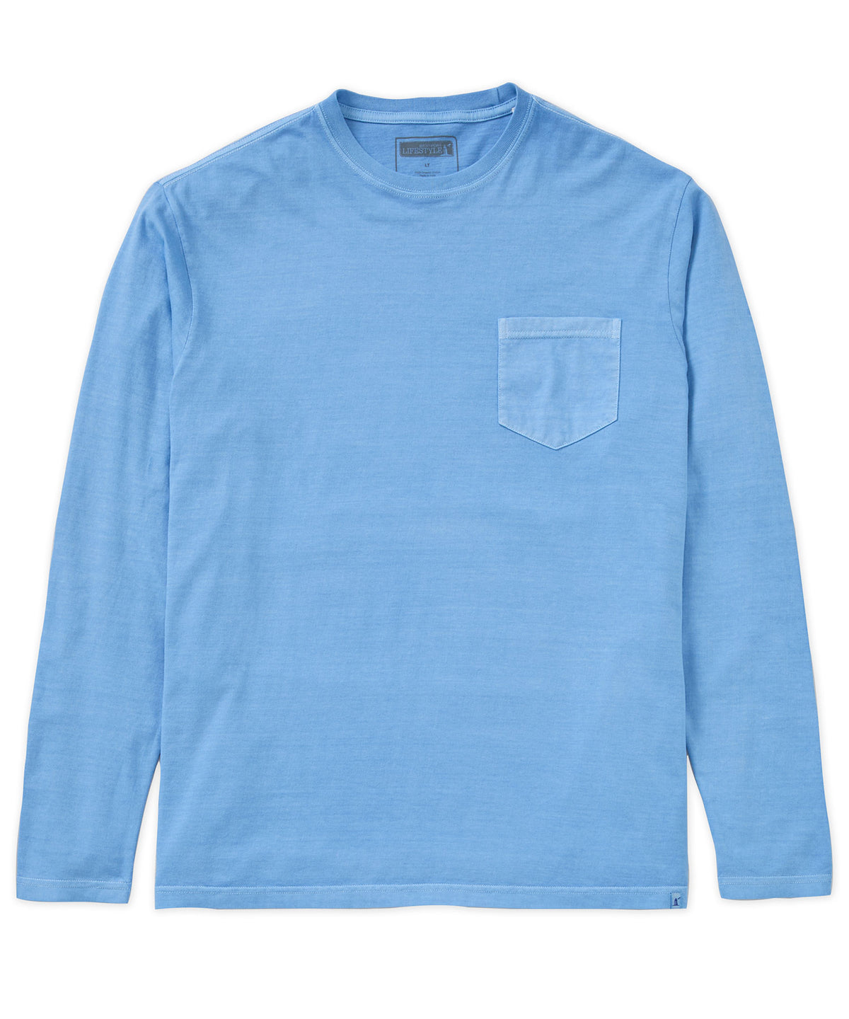 Westport Lifestyle Long Sleeve Ocean Washed Crew Neck T-Shirt, Men's Big & Tall