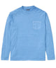 Westport Lifestyle Long Sleeve Ocean Washed Crew Neck Pocket T-Shirt - Denim