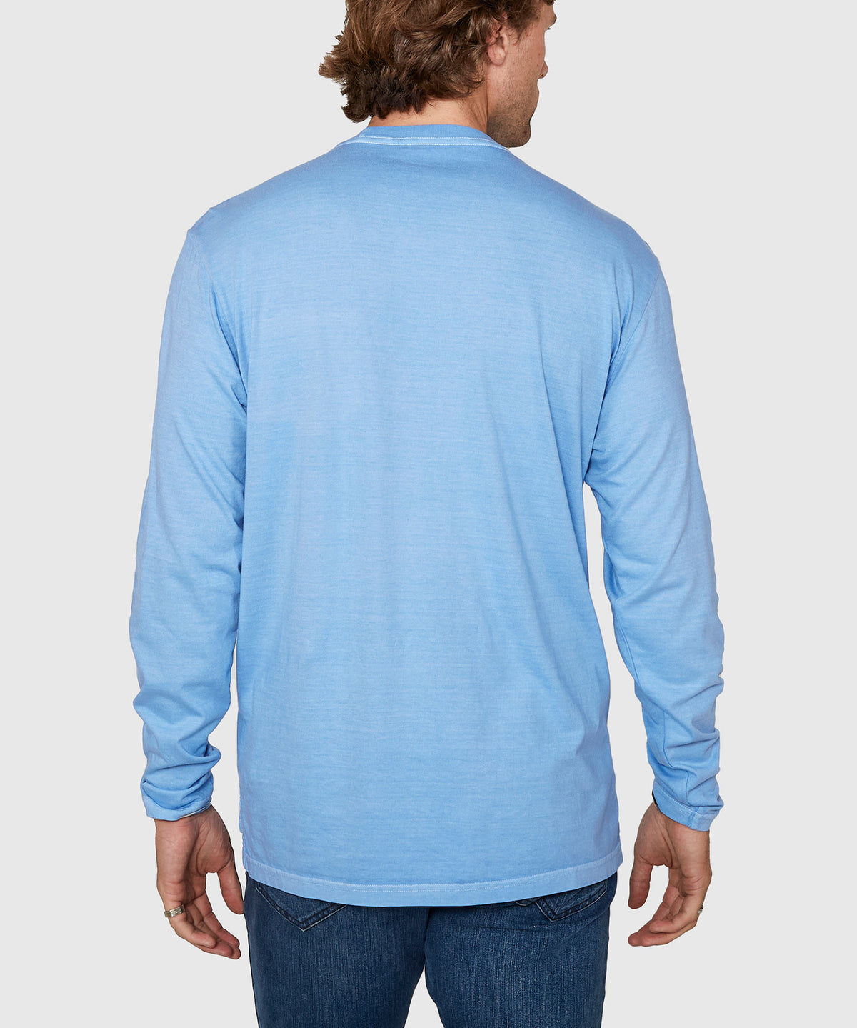 Westport Lifestyle Long Sleeve Ocean Washed Crew Neck T-Shirt, Men's Big & Tall
