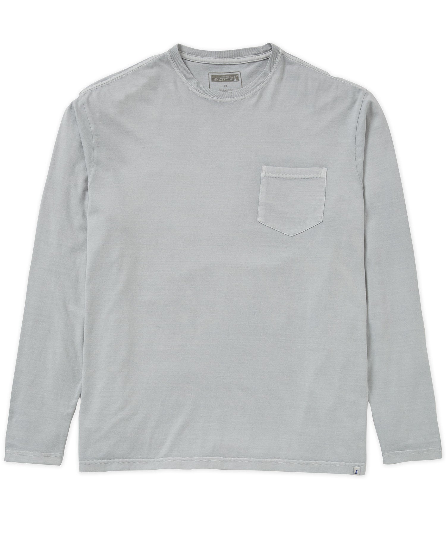 Westport Lifestyle Long Sleeve Ocean Washed Crew Neck T-Shirt, Men's Big & Tall
