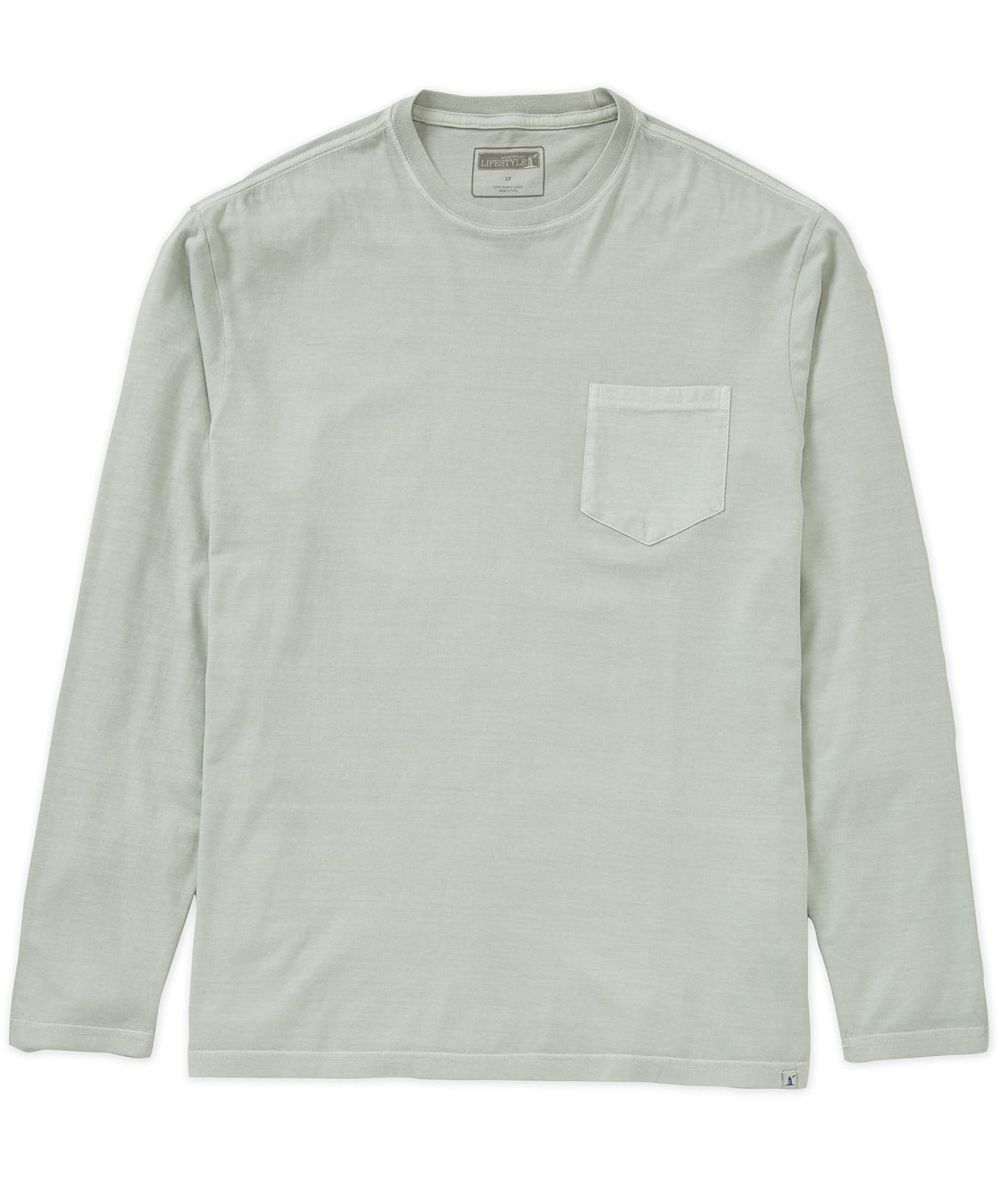 Westport Lifestyle Long Sleeve Ocean Washed Crew Neck T-Shirt, Men's Big & Tall