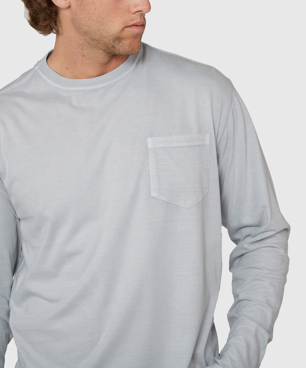 Westport Lifestyle Long Sleeve Ocean Washed Crew Neck T-Shirt, Men's Big & Tall